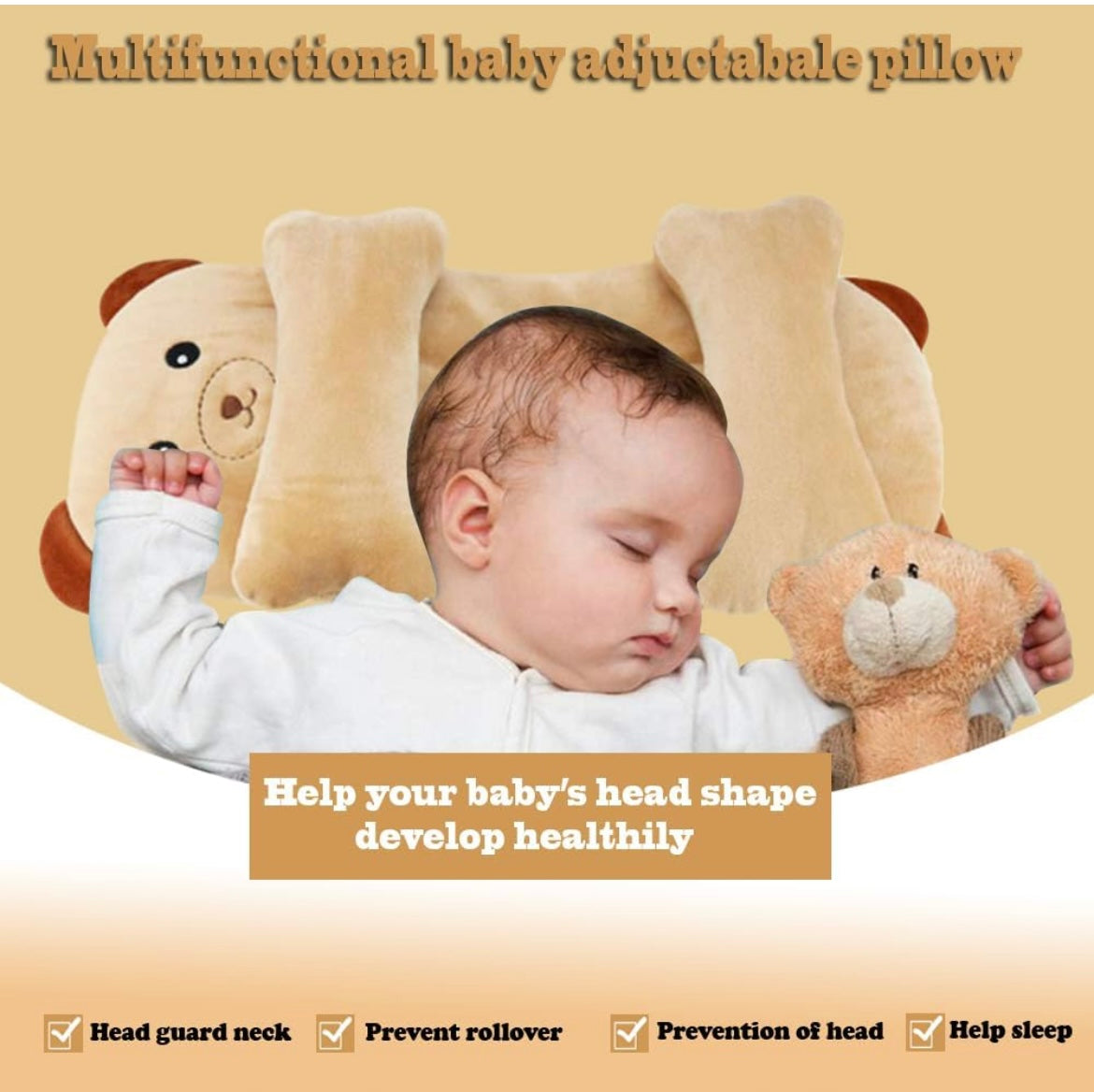 Baby Pillow - Soft & Safe Support for Little Heads