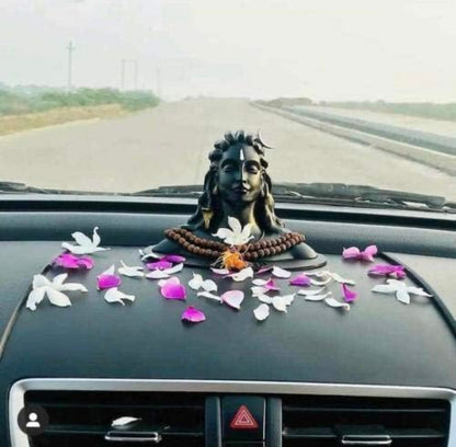 Adiyogi Shiva Statue for Car Dash Board, Pooja & Gift, Mahadev Murti, Idol, Lord Adiyogi Shankara for Home & Office Decor